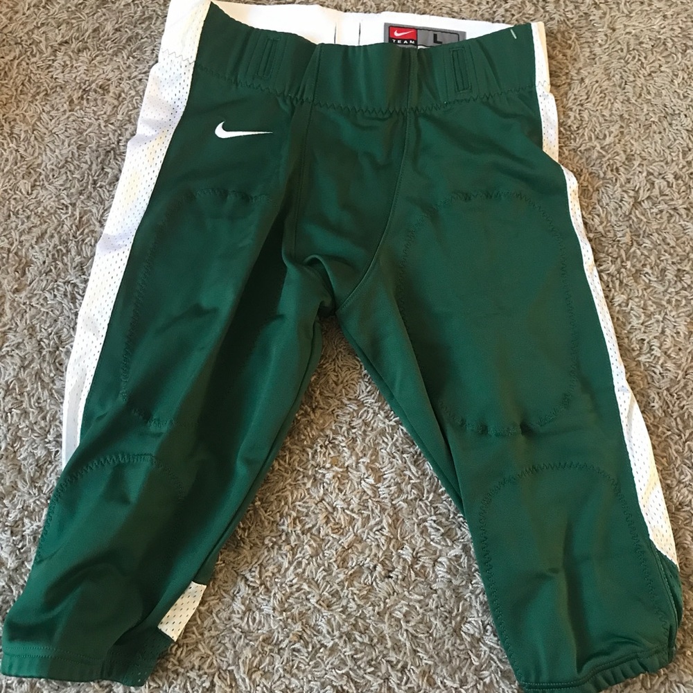 Mens L Nike Green Football Open Field Pro Pants